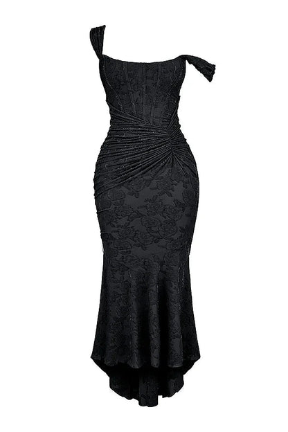 Dames Maxi Jurk Mouwloos met Bloemenprint en Corset Bodice