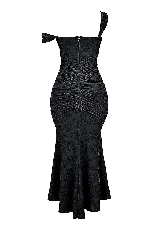 Dames Maxi Jurk Mouwloos met Bloemenprint en Corset Bodice