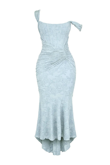 Dames Maxi Jurk Mouwloos met Bloemenprint en Corset Bodice