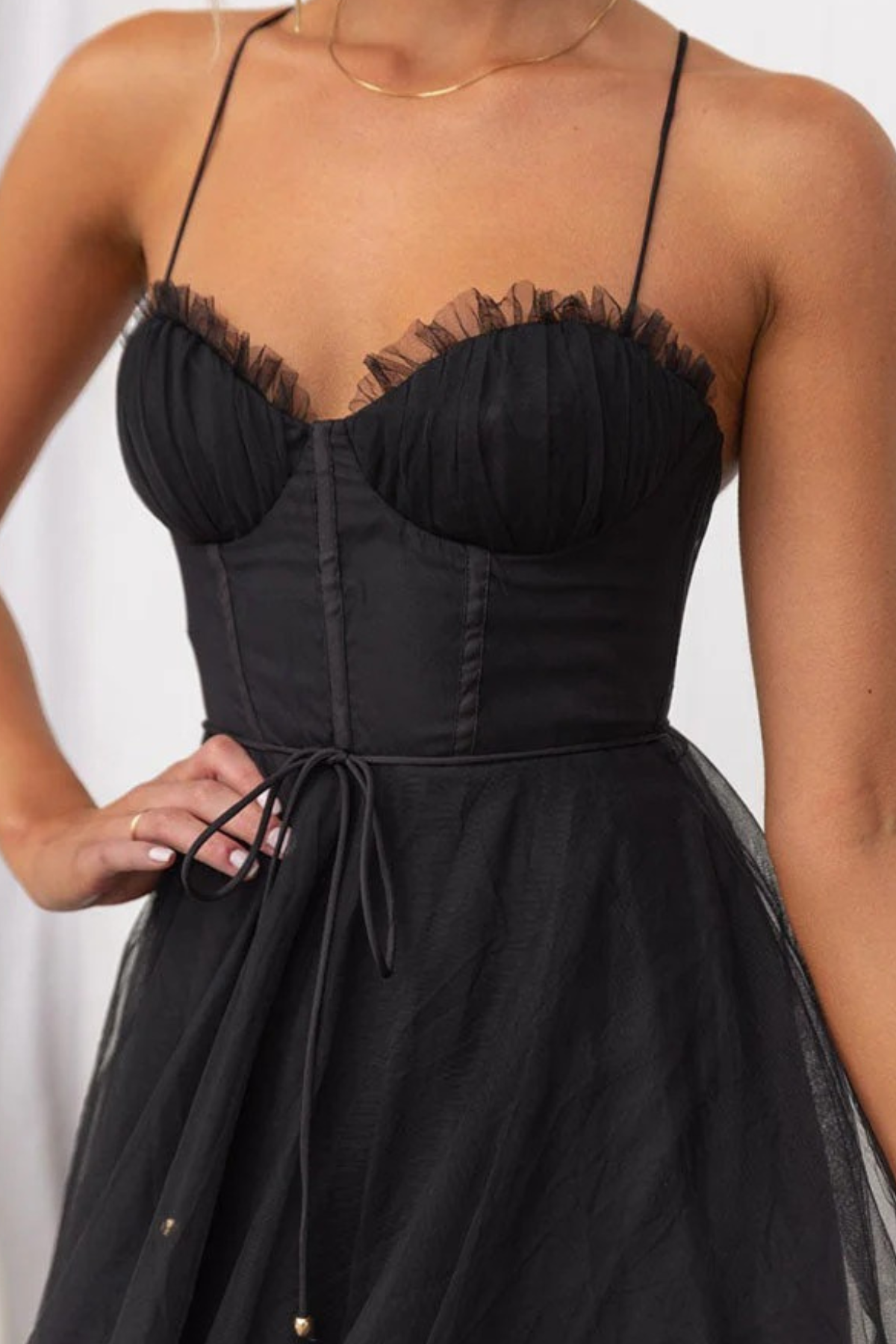 Dames Midi Jurk met Corset en Tule Rok voor Bruiloften en Avondgelegenheden