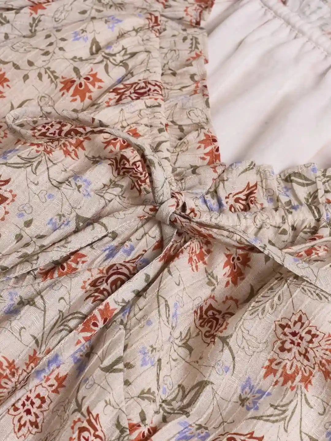 Dames Midi Jurk met V-hals en Bloemenprint Korte Mouw