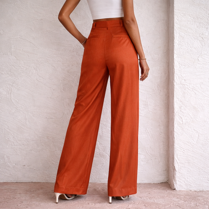 Dames Pantalon Wijde Pijpen Hoge Taille