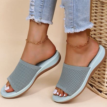 Dames Sandalen Ergonomisch Slip-on met Voetboogondersteuning Lichtblauw