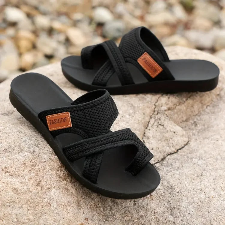 Dames Sandalen met Gekruiste Bandjes en Platte Zool