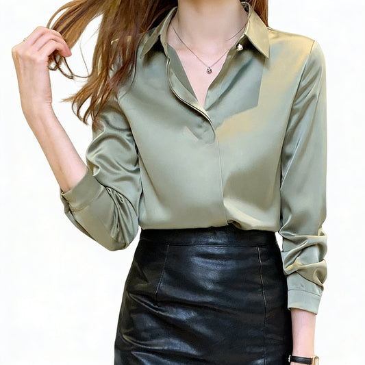 Dames Blouse met Klassieke Kraag