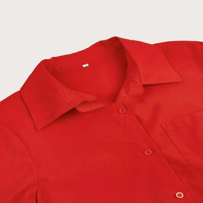 Dames Shirtjurk Midi met Kraag, Lange Mouwen en A-lijn Silhouet