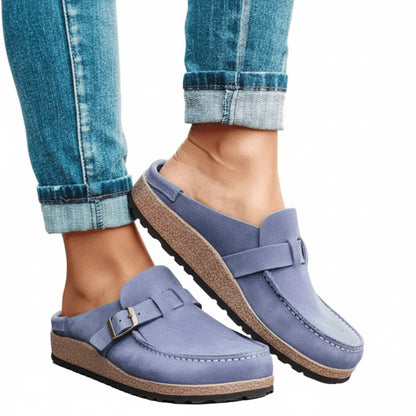 Dames Slippers met Gesp en Kurken Zool