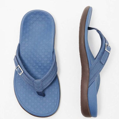Dames Slippers met Teengreep en Gesp Ergonomische Zool
