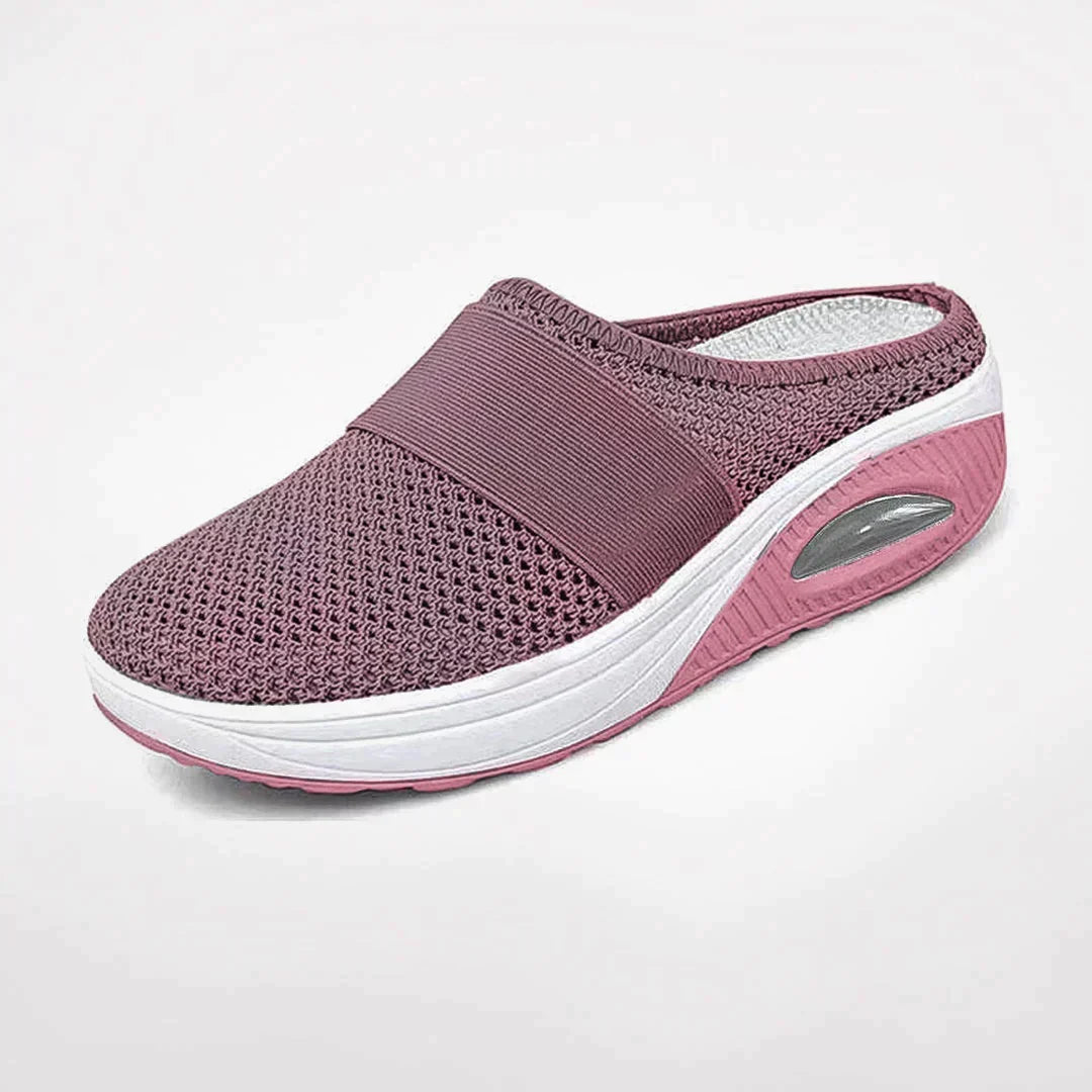 Dames Sneaker Slippers met Luchtzool en Elastische Band Regular Fit Roze