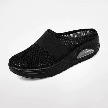 Dames Sneaker Slippers met Luchtzool en Elastische Band Regular Fit Zwart