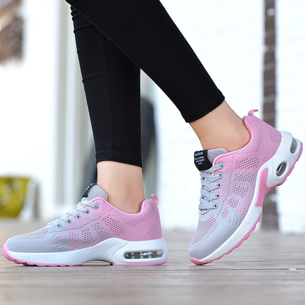 Dames Sneakers met Luchtzool en Vetersluiting
