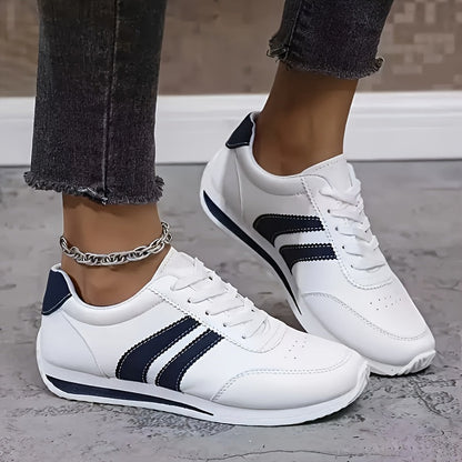 Dames Sneakers met Veters en Gestructureerde Zool