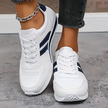 Dames Sneakers met Veters en Gestructureerde Zool