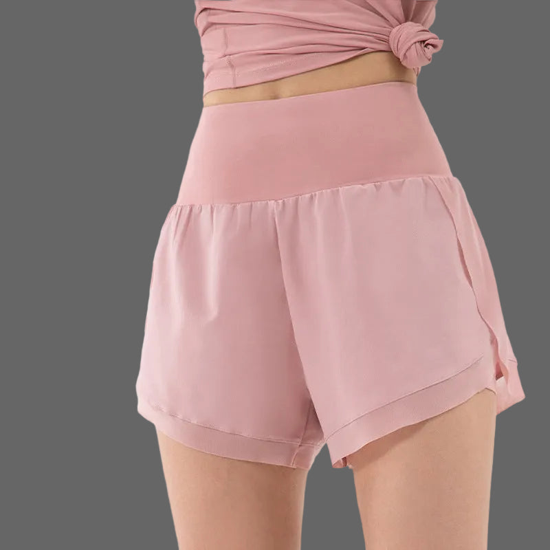 Dames Sportshorts High Waist met Design en Zijzakken