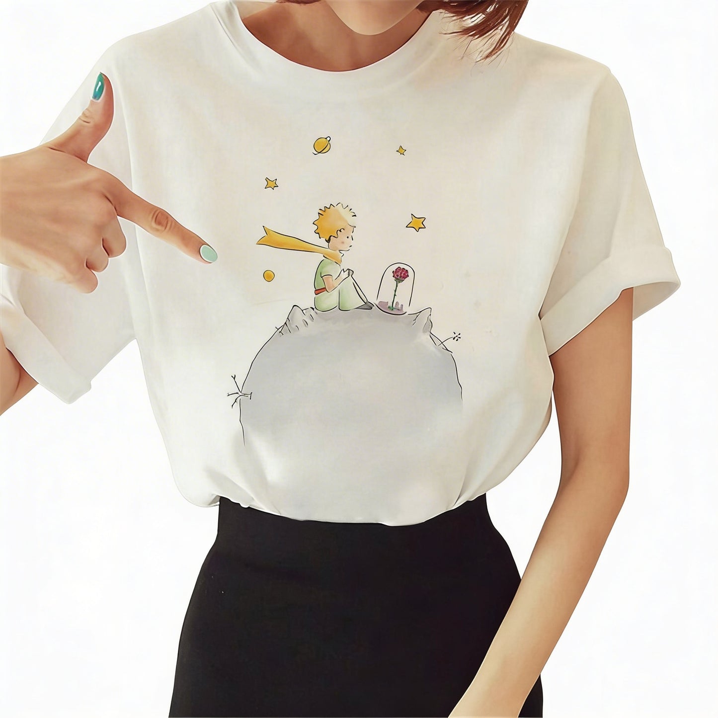 Dames T-shirt met De Kleine Prins Print