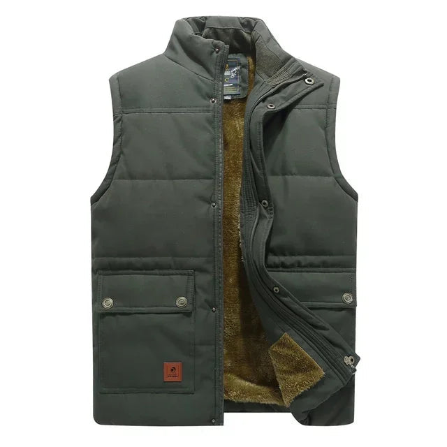 Heren Bodywarmer met Staande Kraag en Fleece Voering