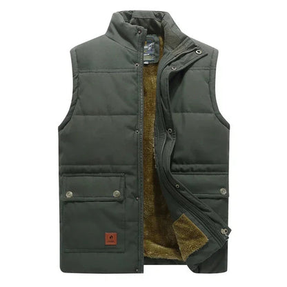 Heren Bodywarmer met Staande Kraag en Fleece Voering