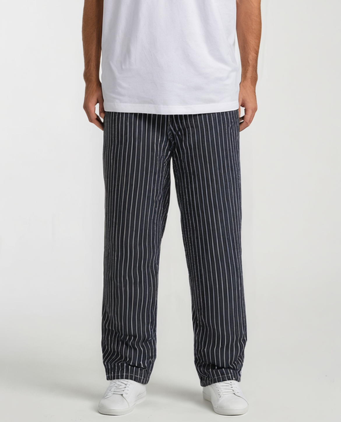 Heren Broek Loose Fit met Krijtstreep