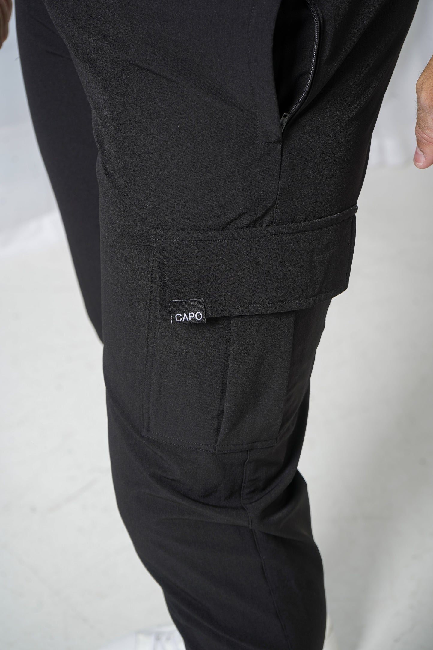 Heren Cargo Broek Slim Fit met Zijzakken en Elastische Taille