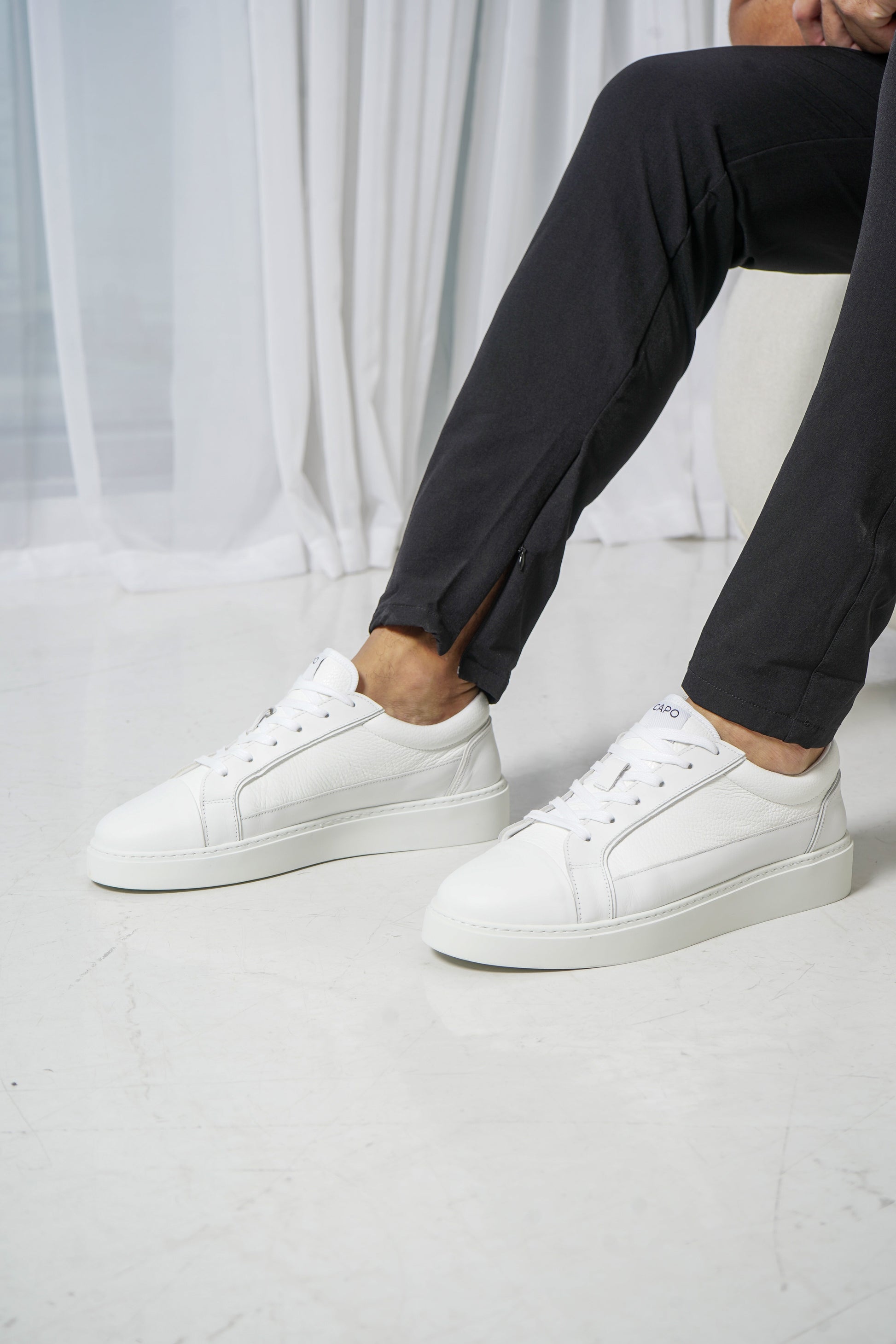 Heren Cargo Broek Slim Fit met Zijzakken en Elastische Taille