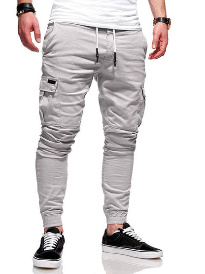 Heren Cargo Jogger met Trekkoord Grijs