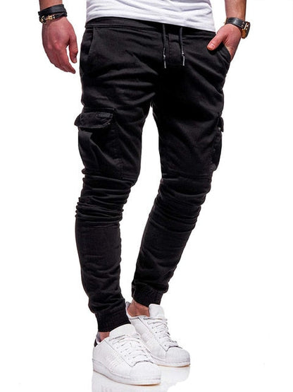 Heren Cargo Jogger met Trekkoord Zwart
