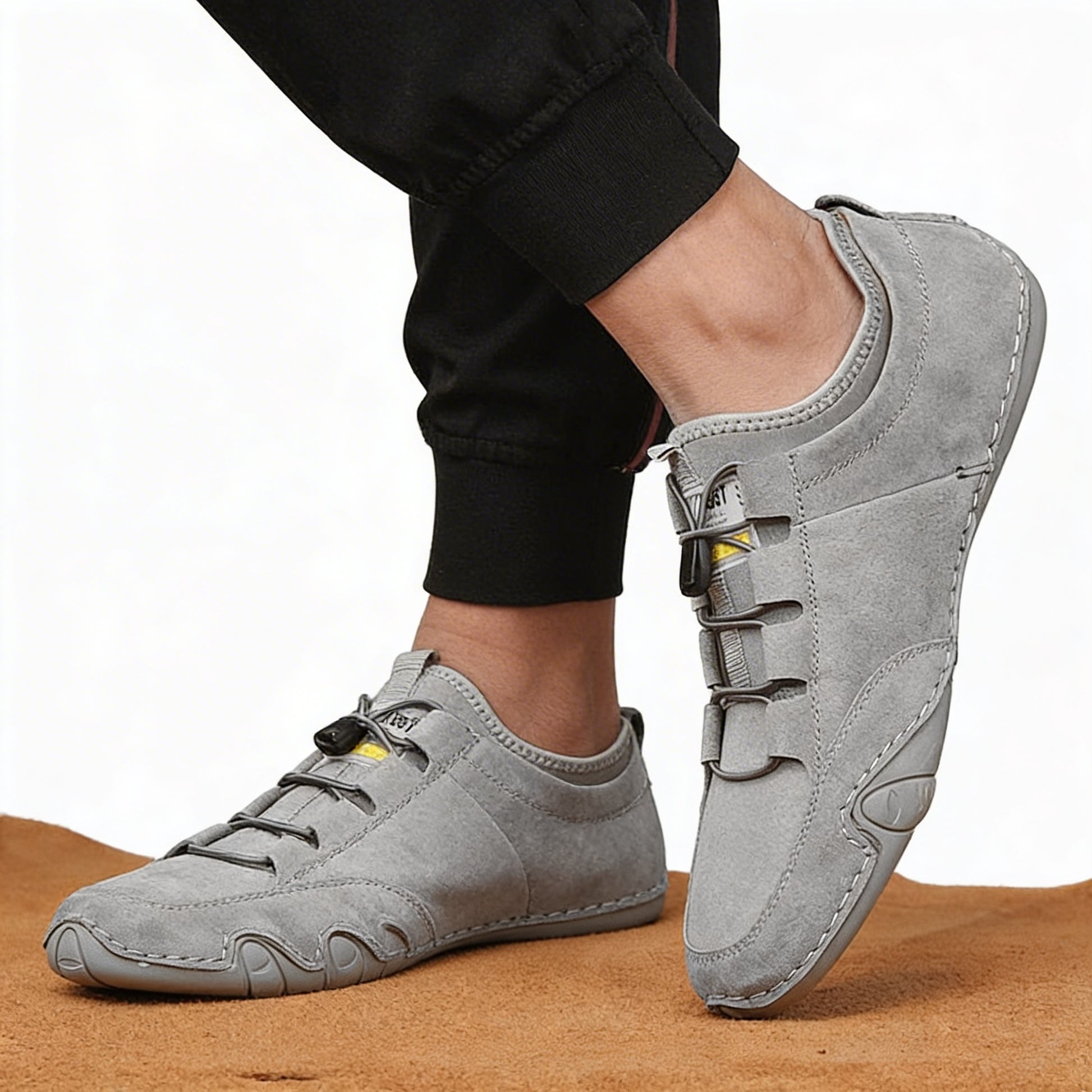 Heren Casual Loafers met Elastisch Vetersysteem