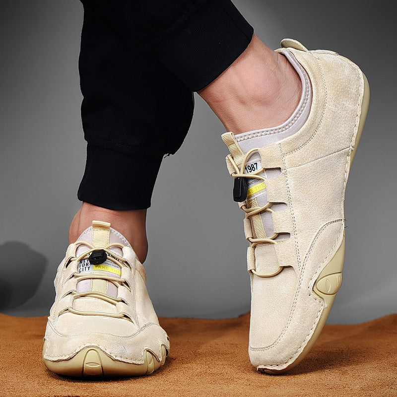 Heren Casual Loafers met Elastisch Vetersysteem