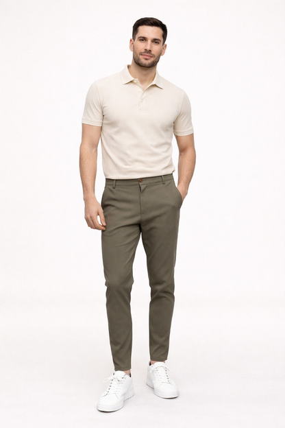 Heren Chino Broek met Rechte Snit en Regular Fit
