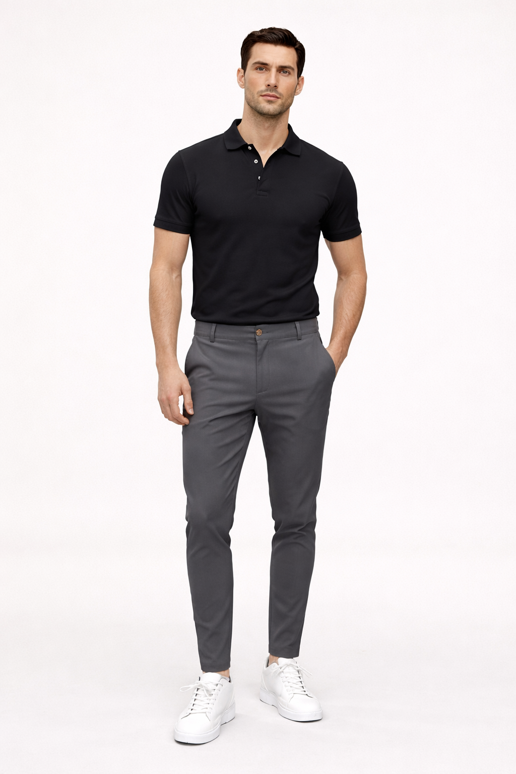 Heren Chino Broek met Rechte Snit en Regular Fit