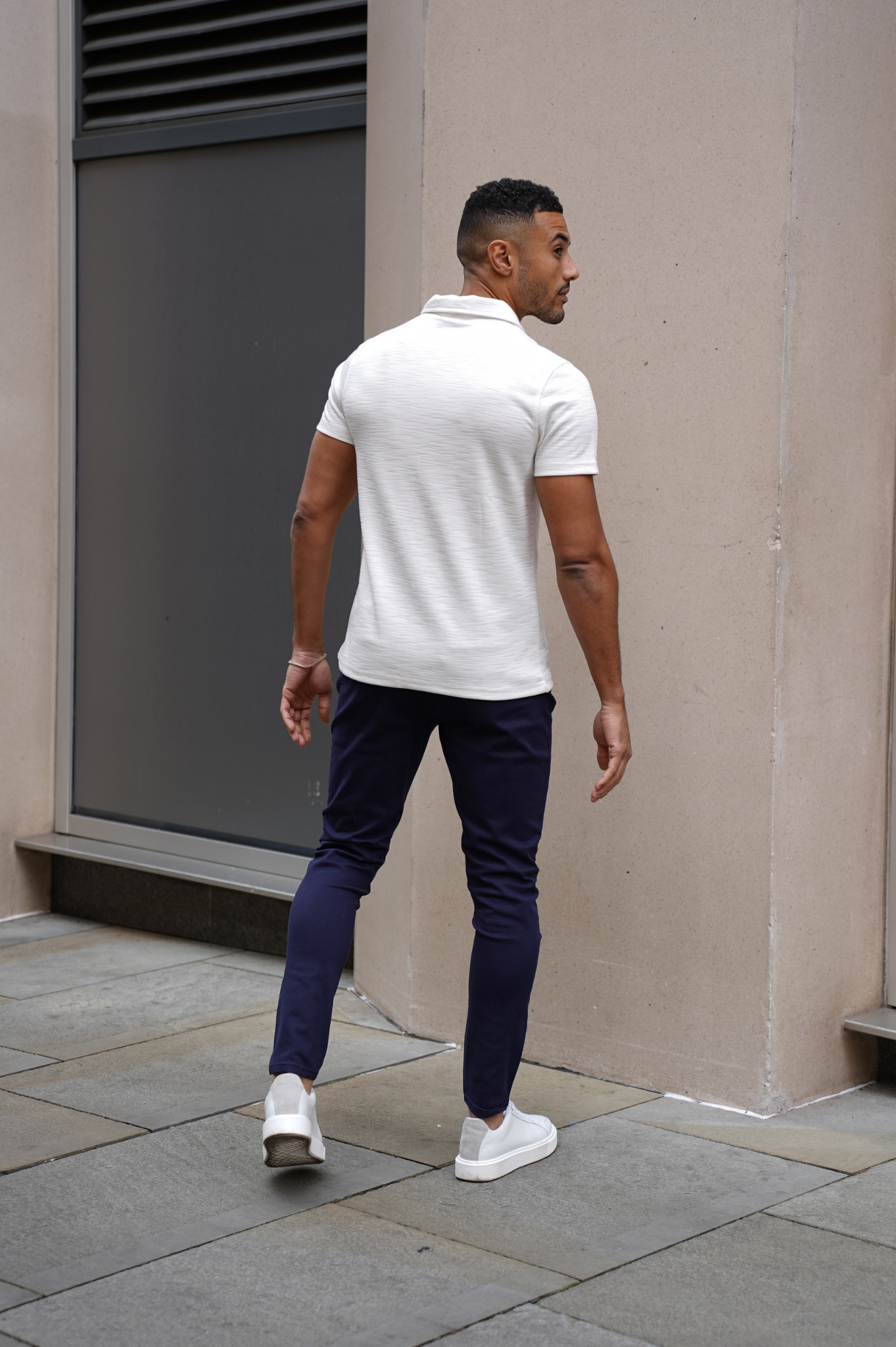 Heren Chino Broek Slim Fit met Getaperde Enkels en Elastische Tailleband