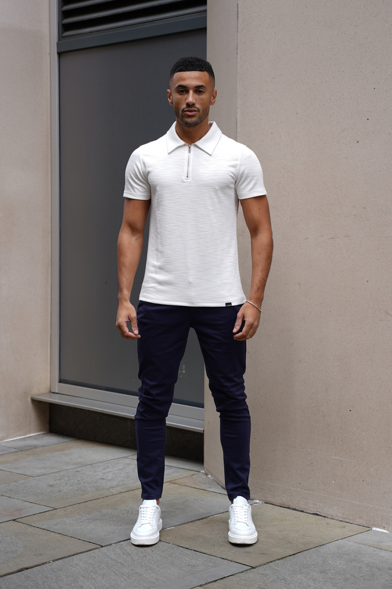 Heren Chino Broek Slim Fit met Getaperde Enkels en Elastische Tailleband
