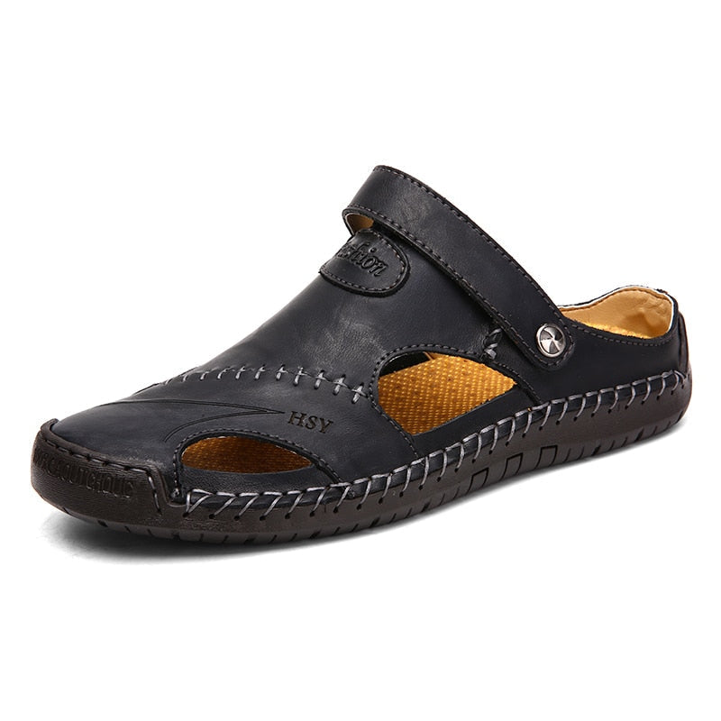 Heren Gesloten Outdoor Sandalen met Klittenband Zwart