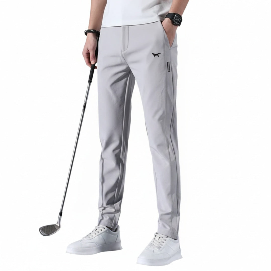 Heren Golfbroek Lang met Elastische Taille en Slim Fit