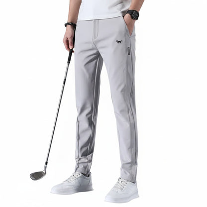 Heren Golfbroek Lang met Elastische Taille en Slim Fit