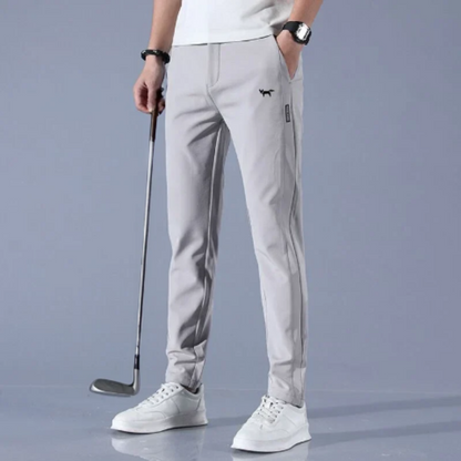 Heren Golfbroek Lang met Elastische Taille en Slim Fit