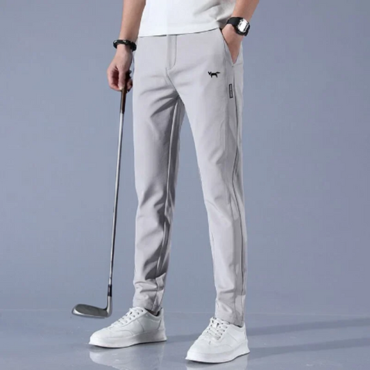 Heren Golfbroek Lang met Elastische Taille en Slim Fit