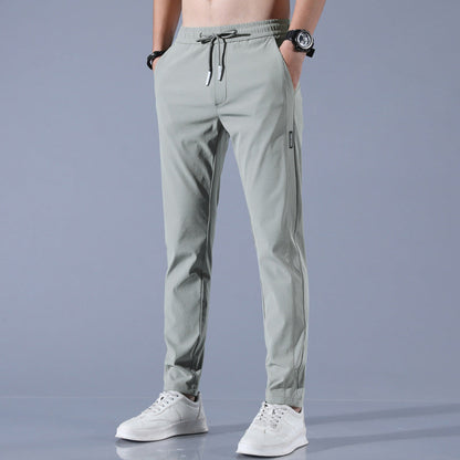Heren Golfbroek Lang met Elastische Taille en Slim Fit