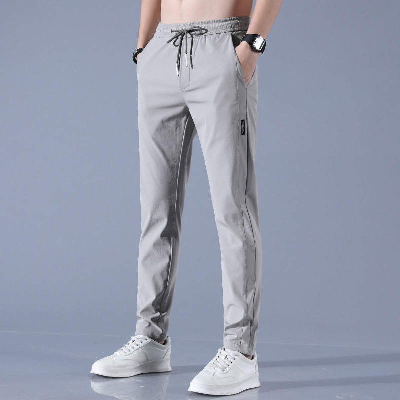 Heren Golfbroek Lang met Elastische Taille en Slim Fit