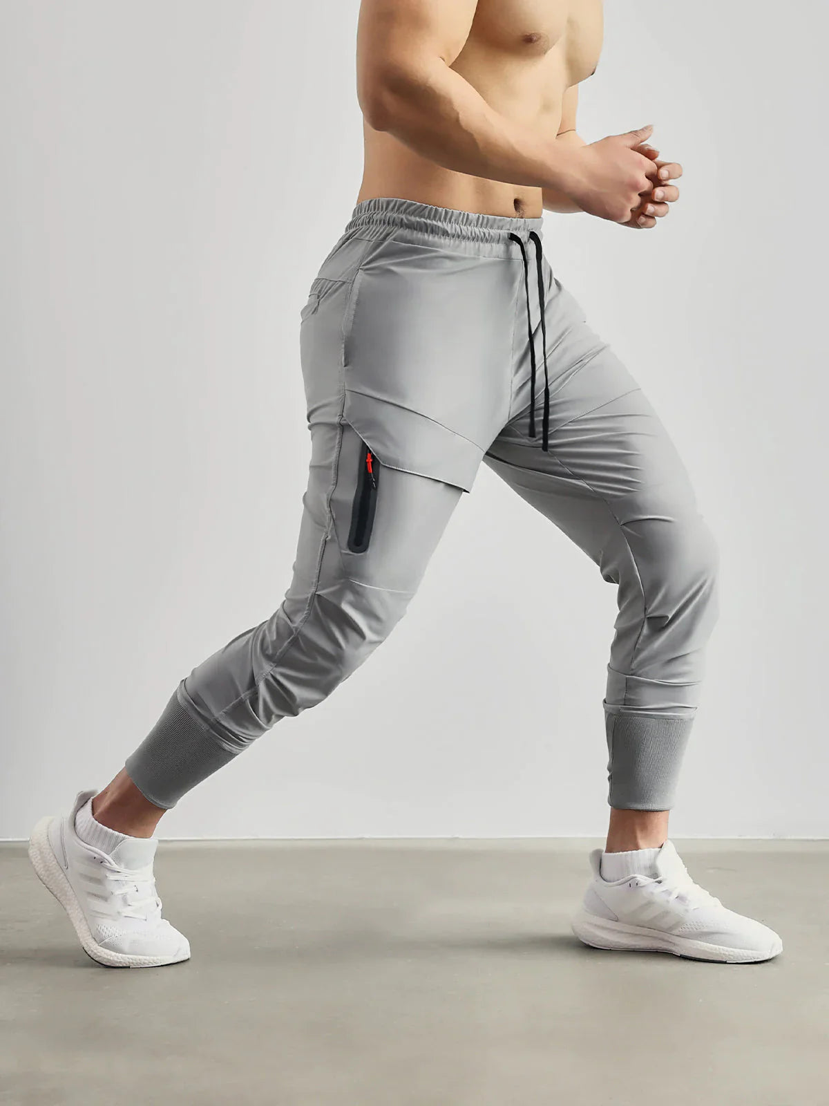 Heren Joggingbroek Slim Fit met Zijzakken en Elastische Enkelbanden