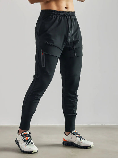 Heren Joggingbroek Slim Fit met Zijzakken en Elastische Enkelbanden