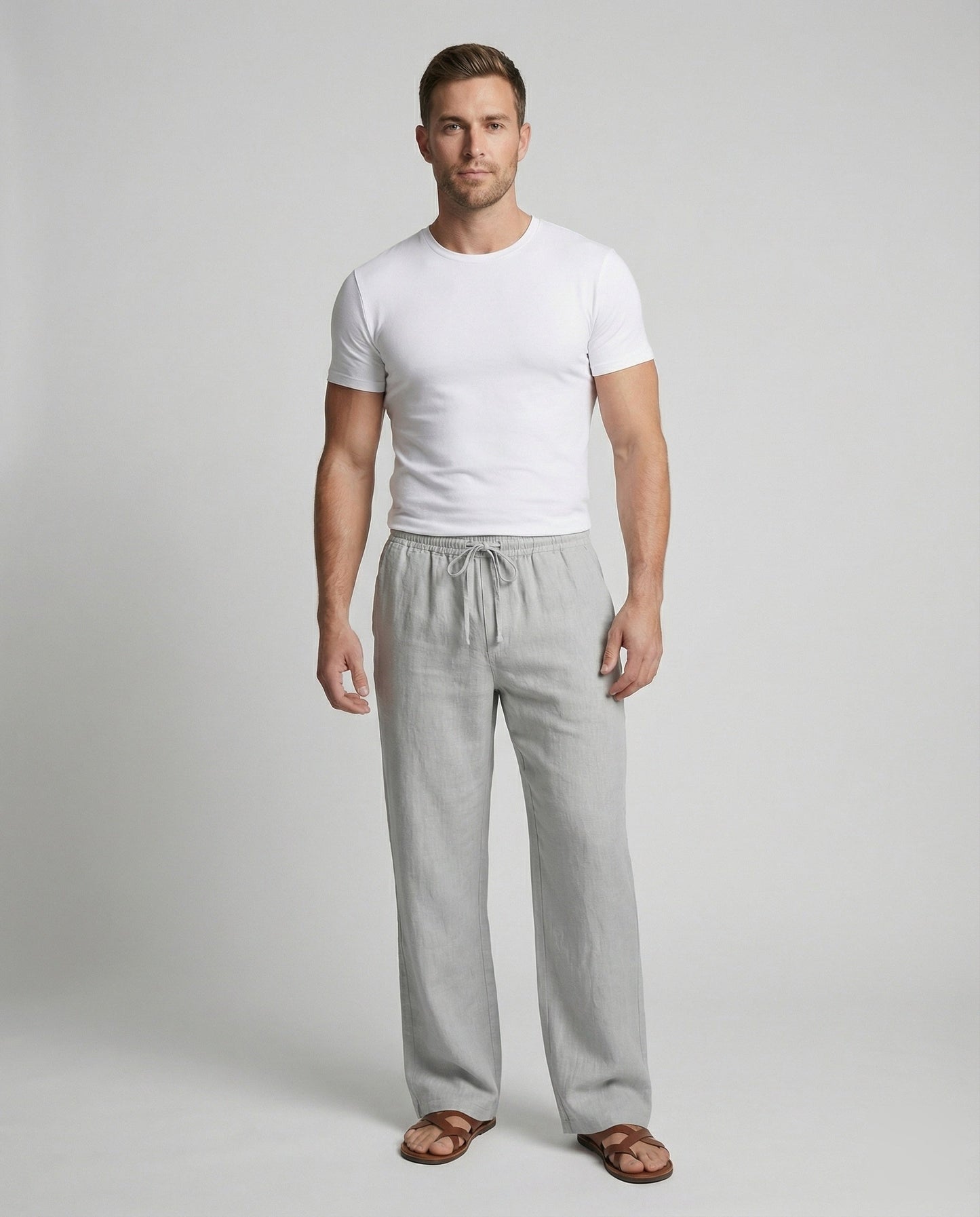 Heren Lounge Broek met Elastische Taille en Trekkoord