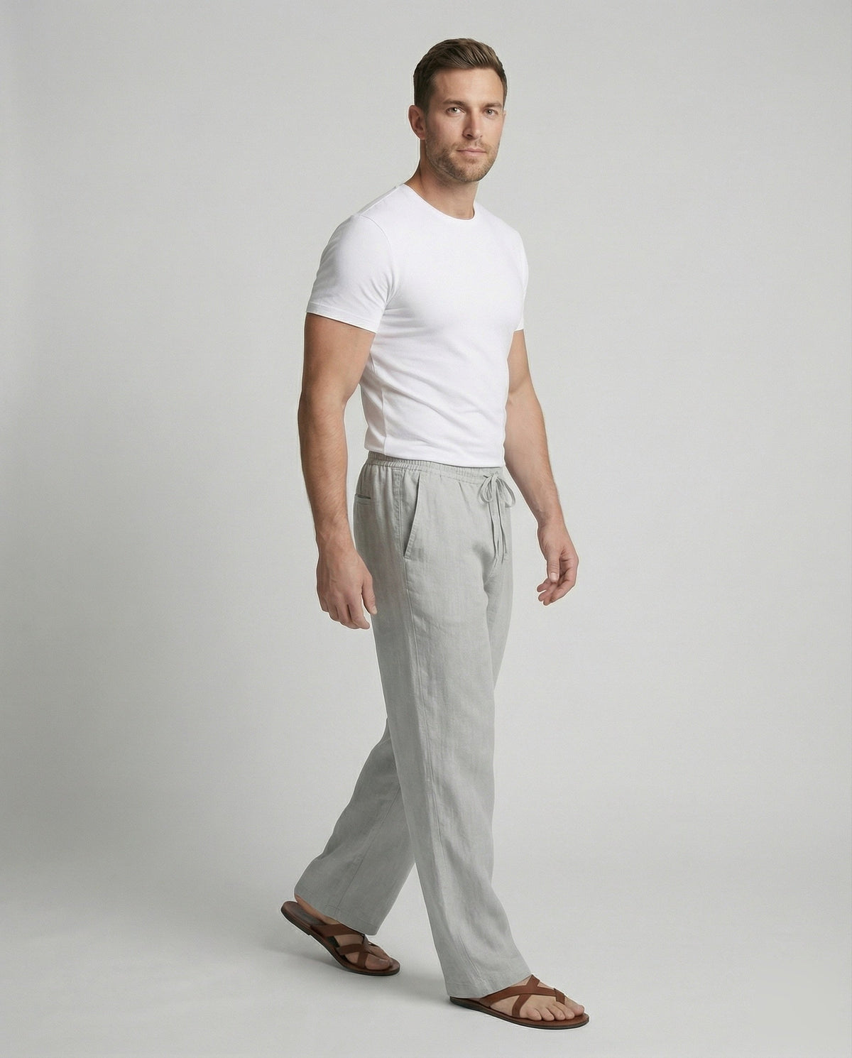 Heren Lounge Broek met Elastische Taille en Trekkoord