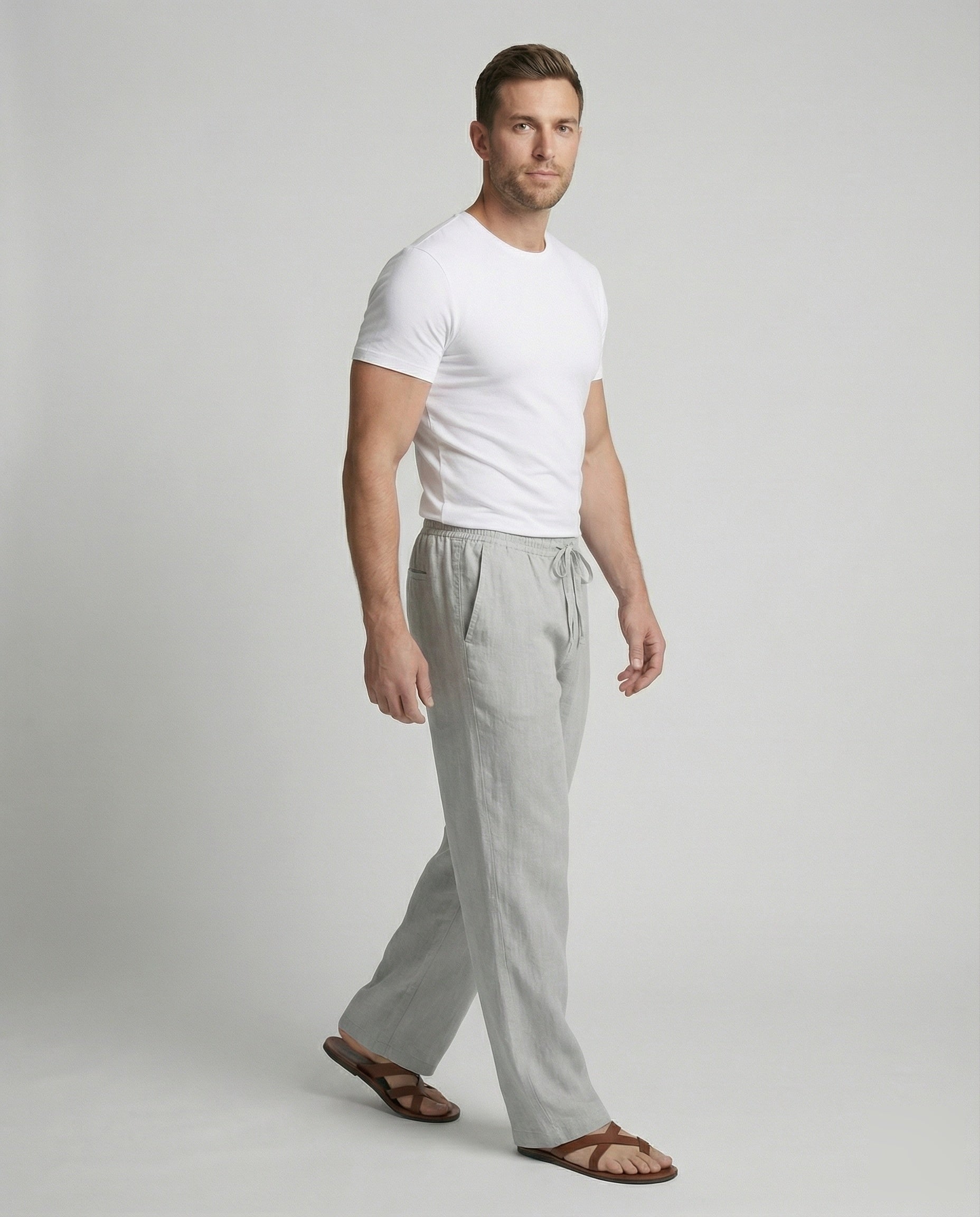 Heren Lounge Broek met Elastische Taille en Trekkoord