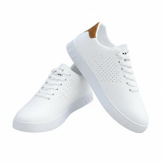 Heren Low-Top Sneakers met Perforaties en Vetersluiting