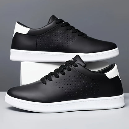 Heren Low-Top Sneakers met Perforaties en Vetersluiting