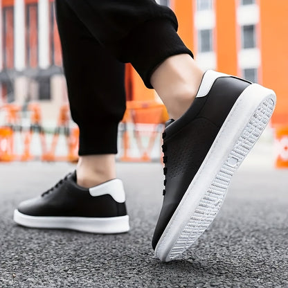 Heren Low-Top Sneakers met Perforaties en Vetersluiting
