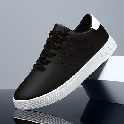Heren Low-Top Sneakers met Perforaties en Vetersluiting