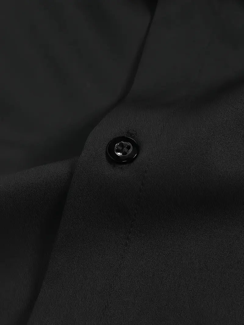 Heren Overhemd Lange Mouw met Klassieke Kraag en Slim Fit