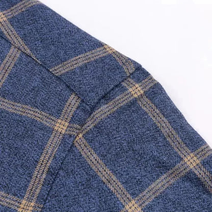 Heren Overhemd Lange Mouw met Ruitpatroon en Button-down Kraag